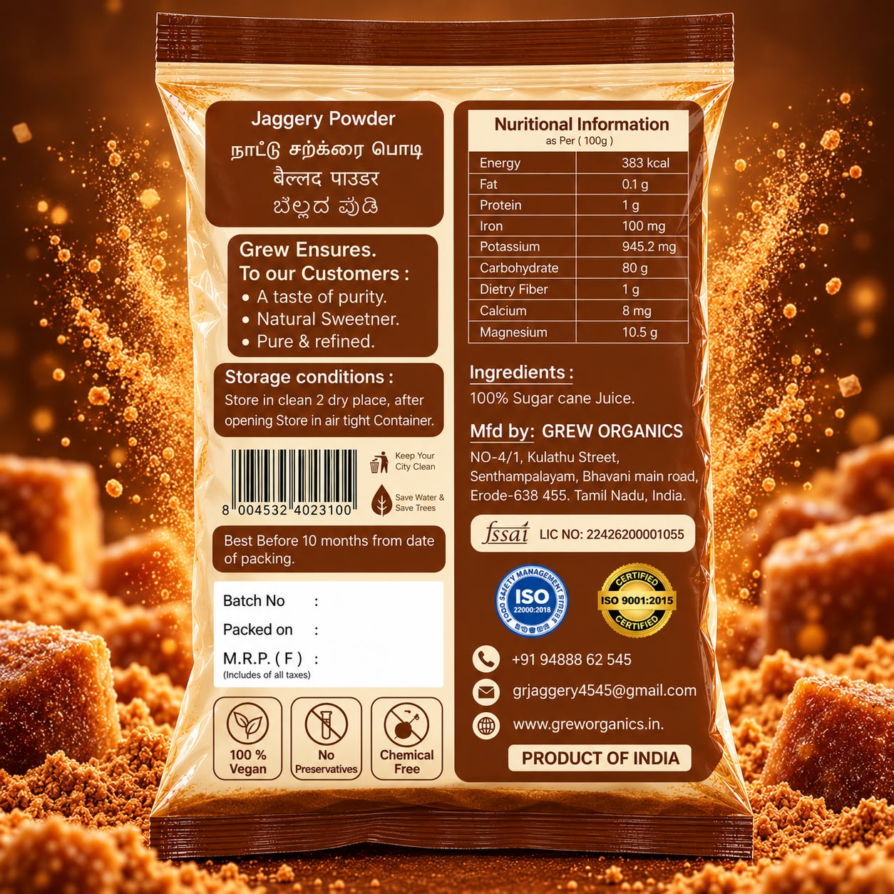 Organic Jaggery Powder